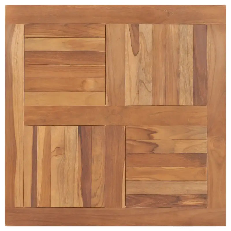 Fijn geschuurd massief teakhouten tafelblad voor huis en horeca - 80 x 80 cm / 1 / Vierkant - Tafelbladen