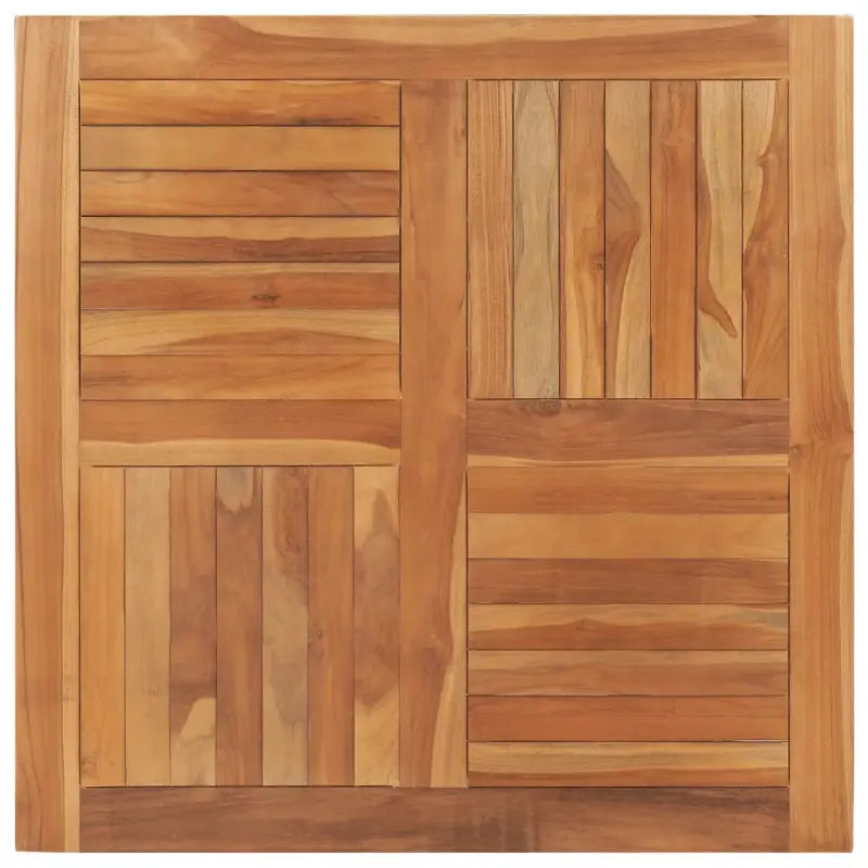 Fijn geschuurd massief teakhouten tafelblad voor huis en horeca - 90 x 90 cm / 1 / Vierkant - Tafelbladen