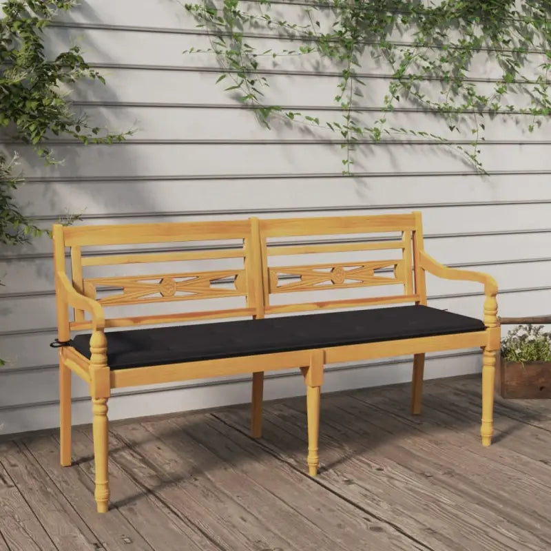 Fijn geschuurd teakhouten tuinbank met rustieke charme - Antraciet / 150 cm / 1 - Tuinbanken