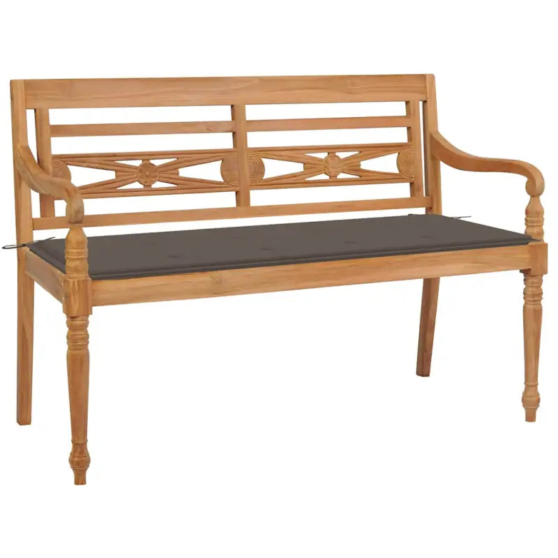 Fijn geschuurd teakhouten tuinbank met rustieke charme - Taupe / 120 cm / 1 - Tuinbanken
