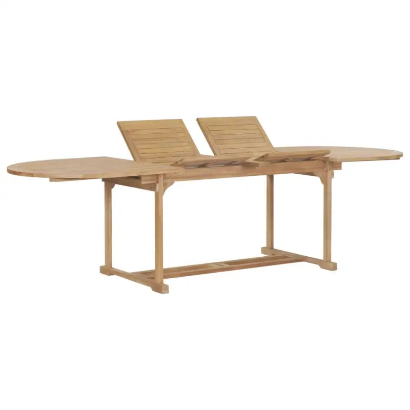 Fijn geschuurd verlengbare houten tuintafel voor buitengebruik - 280 x 100 x 75 cm / 1 / ovaal - Tuintafels