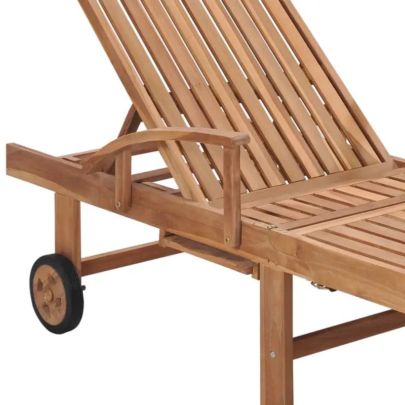 Fijn geschuurde houten ligstoel met rustieke uitstraling voor buiten - Ligstoelen
