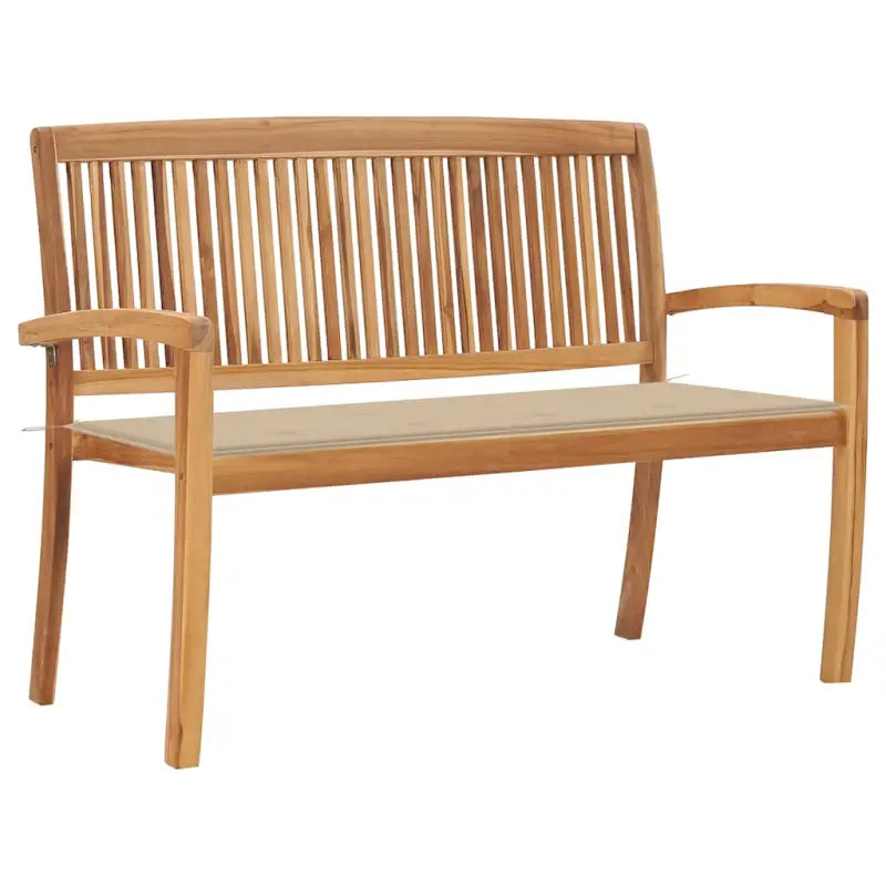 Fijn geschuurde houten tuinbank voor buitengebruik - Beige / 120 cm / 1 - Tuinbanken
