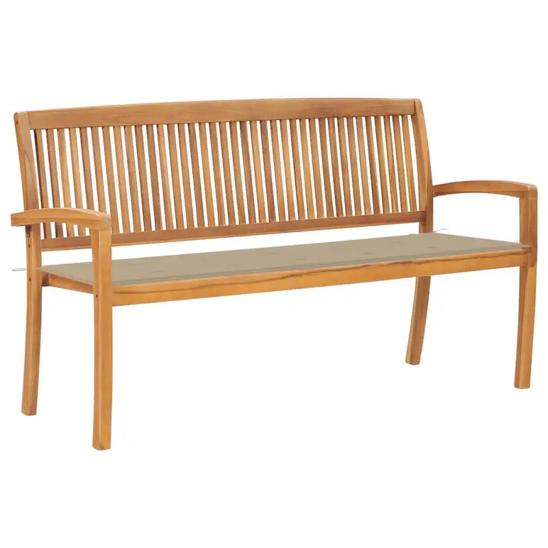 Fijn geschuurde houten tuinbank voor buitengebruik - Beige / 150 cm / 1 - Tuinbanken