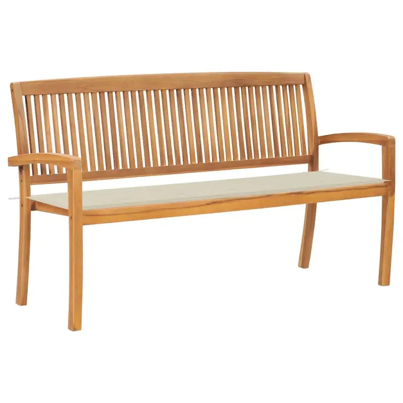 Fijn geschuurde houten tuinbank voor buitengebruik - Crème / 150 cm / 1 - Tuinbanken
