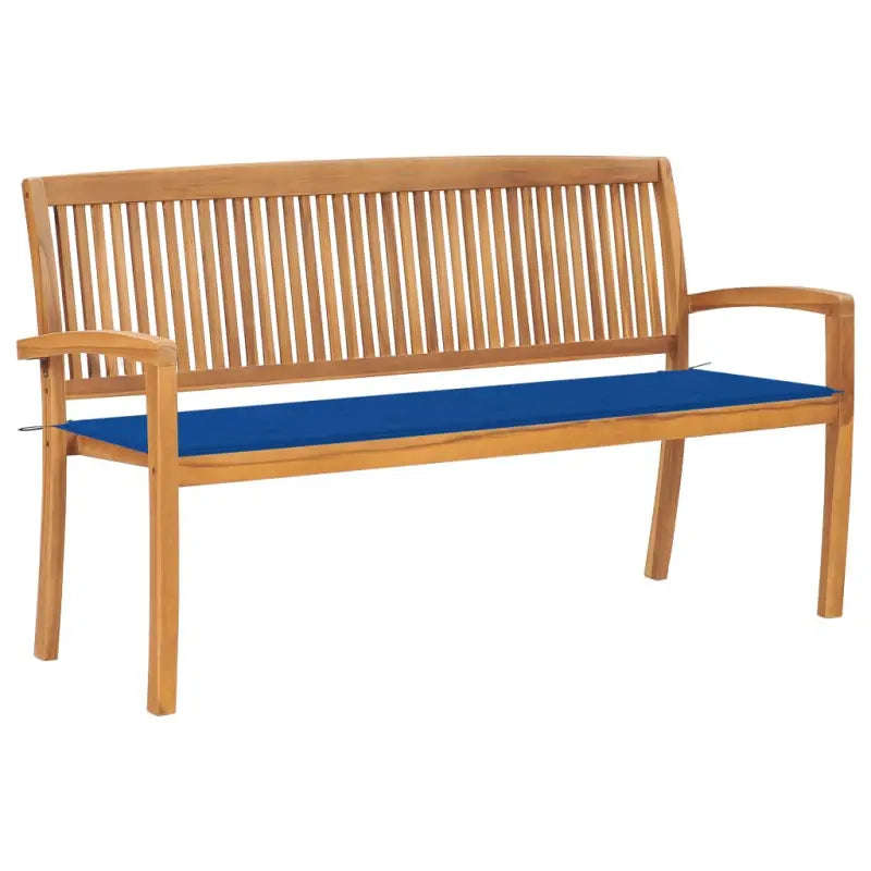Fijn geschuurde houten tuinbank voor buitengebruik - koningsblauw / 150 cm / 1 - Tuinbanken