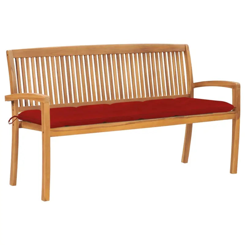Fijn geschuurde houten tuinbank voor buitengebruik prachtige tuinoptie - Rood / 150 cm / 1 - Tuinbanken