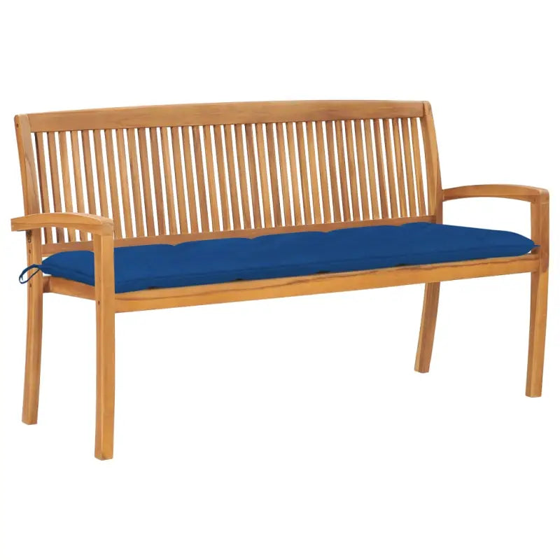 Fijn geschuurde houten tuinbank voor buitengebruik prachtige tuinoptie - Blauw / 150 cm / 1 - Tuinbanken