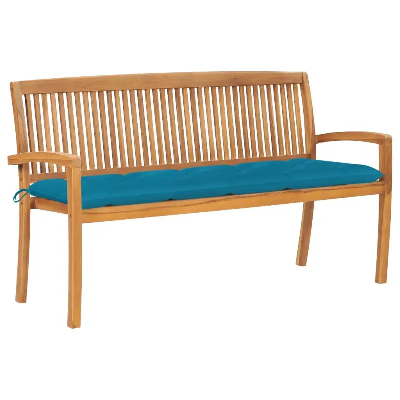 Fijn geschuurde houten tuinbank voor buitengebruik prachtige tuinoptie - lichtblauw / 150 cm / 1 - Tuinbanken