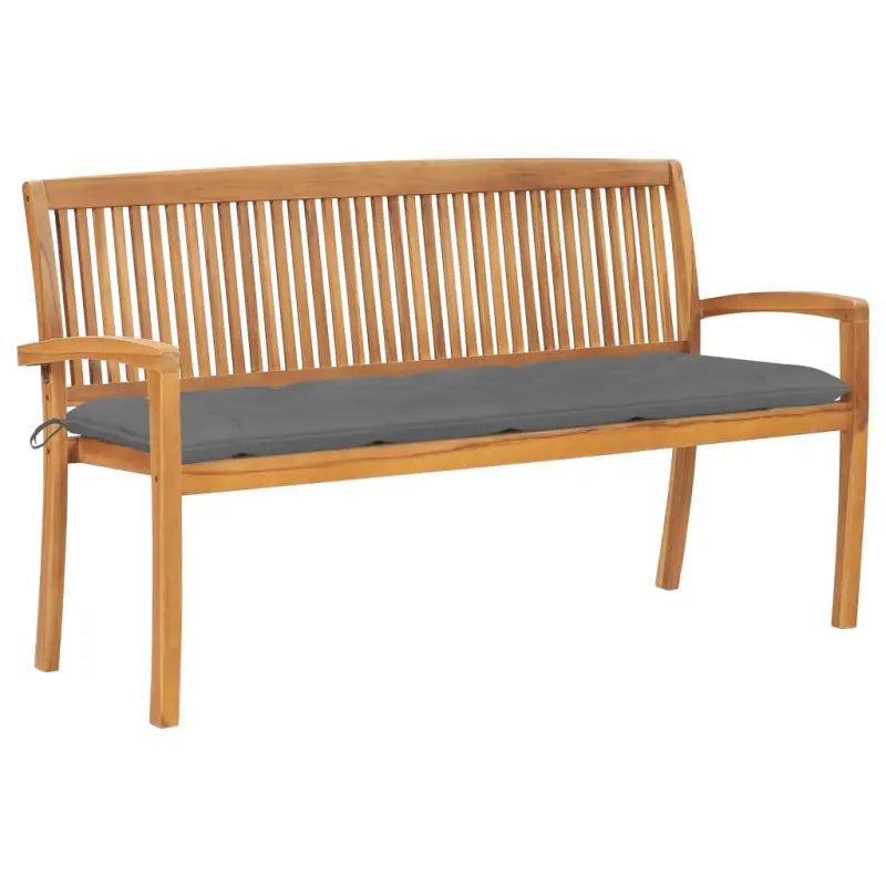 Fijn geschuurde houten tuinbank voor buitengebruik prachtige tuinoptie - Grijs / 150 cm / 1 - Tuinbanken