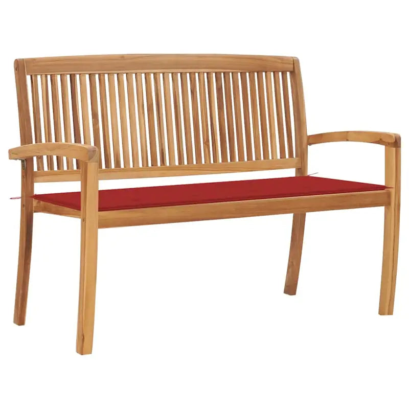 Fijn geschuurde houten tuinbank voor buitengebruik - Rood / 120 cm / 1 - Tuinbanken