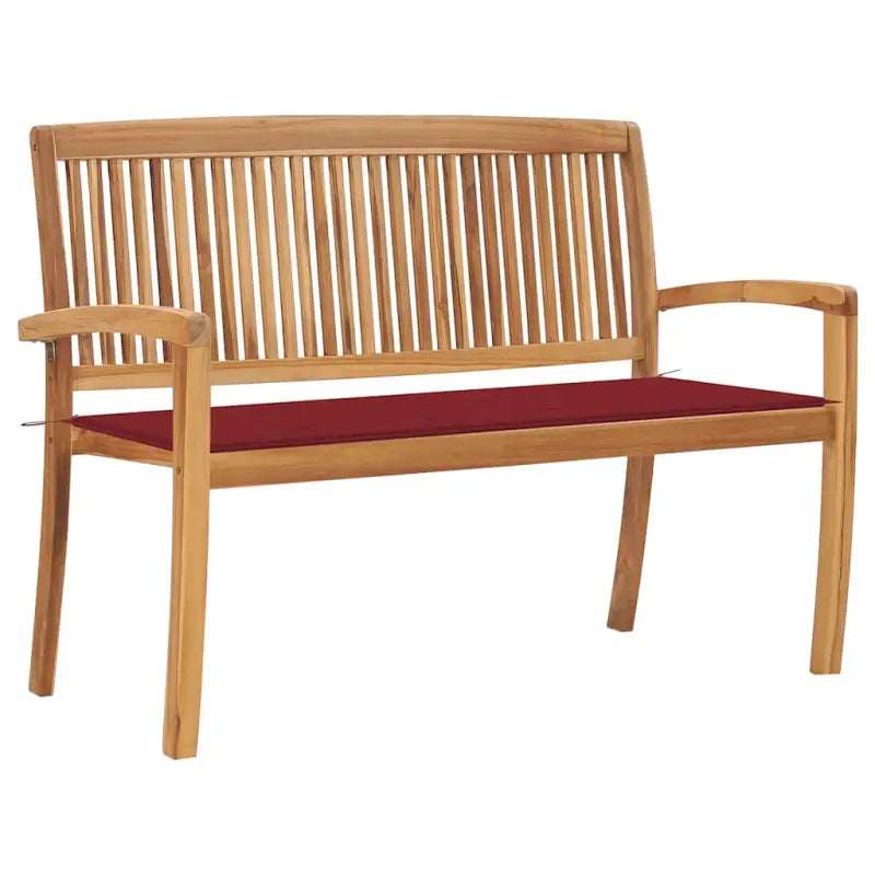 Fijn geschuurde houten tuinbank voor buitengebruik - Wijnrood / 120 cm / 1 - Tuinbanken