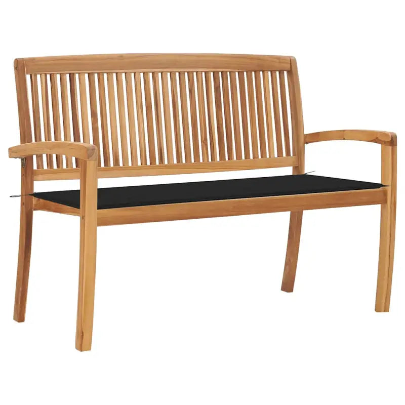 Fijn geschuurde houten tuinbank voor buitengebruik - Zwart / 120 cm / 1 - Tuinbanken