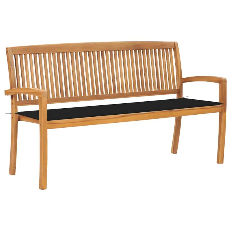 Fijn geschuurde houten tuinbank voor buitengebruik - Zwart / 150 cm / 1 - Tuinbanken