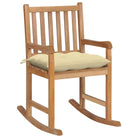 Fijn geschuurde houten tuinstoel voor binnen en buiten - Crème / 1 - Tuinstoelen