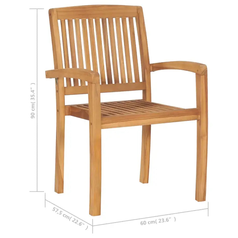 Fijn geschuurde houten tuinstoelen met vintage uitstraling - Tuinstoelen