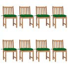 Fijn geschuurde houten tuinstoelen set voor in de tuin of op terras - Groen / 8 - Tuinstoelen
