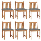 Fijn geschuurde houten tuinstoelen set voor in de tuin of op terras - Grijs / 6 - Tuinstoelen