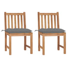 Fijn geschuurde houten tuinstoelen set voor in de tuin of op terras - Grijs / 2 - Tuinstoelen