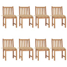 Fijn geschuurde houten tuinstoelen set voor in de tuin of op terras - Beige / 8 - Tuinstoelen