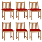 Fijn geschuurde houten tuinstoelen set voor in de tuin of op terras - Rood / 6 - Tuinstoelen