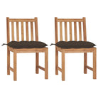 Fijn geschuurde houten tuinstoelen set voor in de tuin of op terras - Taupe / 2 - Tuinstoelen