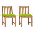 Fijn geschuurde houten tuinstoelen set voor in de tuin of op terras - Heldergroen / 2 - Tuinstoelen