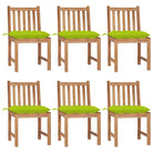 Fijn geschuurde houten tuinstoelen set voor in de tuin of op terras - Heldergroen / 6 - Tuinstoelen