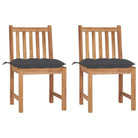 Fijn geschuurde houten tuinstoelen set voor in de tuin of op terras - Antraciet / 2 - Tuinstoelen