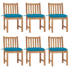 Fijn geschuurde houten tuinstoelen set voor in de tuin of op terras - lichtblauw / 6 - Tuinstoelen