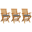 Fijn geschuurde houten tuinstoelen set voor terras en tuin - Grijs / 3 - Tuinstoelen