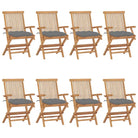 Fijn geschuurde houten tuinstoelen set voor terras en tuin - Grijs / 8 - Tuinstoelen