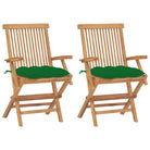 Fijn geschuurde houten tuinstoelen set voor terras en tuin - Groen / 2 - Tuinstoelen