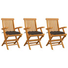 Fijn geschuurde houten tuinstoelen set voor terras en tuin - Taupe / 3 - Tuinstoelen