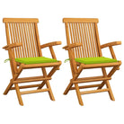 Fijn geschuurde houten tuinstoelen set voor tuin en terras - Heldergroen / 2 - Tuinstoelen