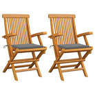 Fijn geschuurde houten tuinstoelen set voor tuin en terras - Grijs / 2 - Tuinstoelen
