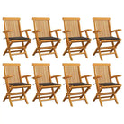 Fijn geschuurde houten tuinstoelen set voor tuin en terras - Taupe / 8 - Tuinstoelen