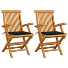 Fijn geschuurde houten tuinstoelen set voor tuin en terras - Zwart / 2 - Tuinstoelen