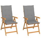 Fijn geschuurde houten tuinstoelen voor ontspanning en gezelligheid - Grijs / 2 - Tuinstoelen
