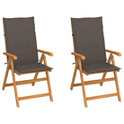 Fijn geschuurde houten tuinstoelen voor ontspanning en gezelligheid - Taupe / 2 - Tuinstoelen