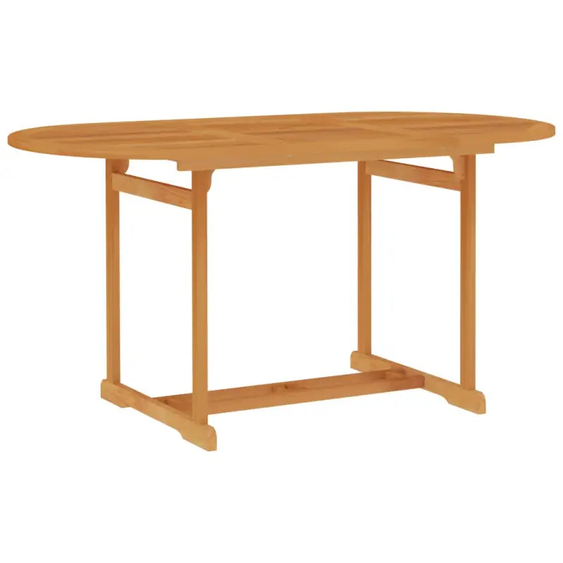 Fijn geschuurde houten tuintafel voor buiten met klassiek ontwerp - 150 x 90 x 75 cm / 1 / ovaal - Tuintafels