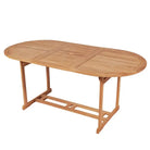 Fijn geschuurde houten tuintafel voor buiten met klassiek ontwerp - 180 x 90 x 75 cm / 1 / ovaal - Tuintafels