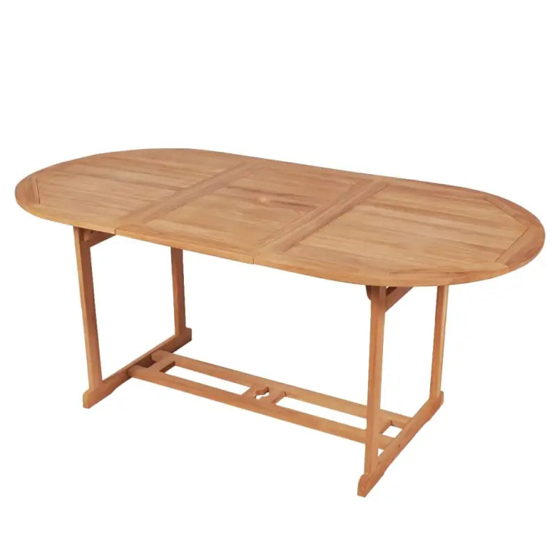 Fijn geschuurde houten tuintafel voor buiten met klassiek ontwerp - 180 x 90 x 75 cm / 1 / ovaal - Tuintafels