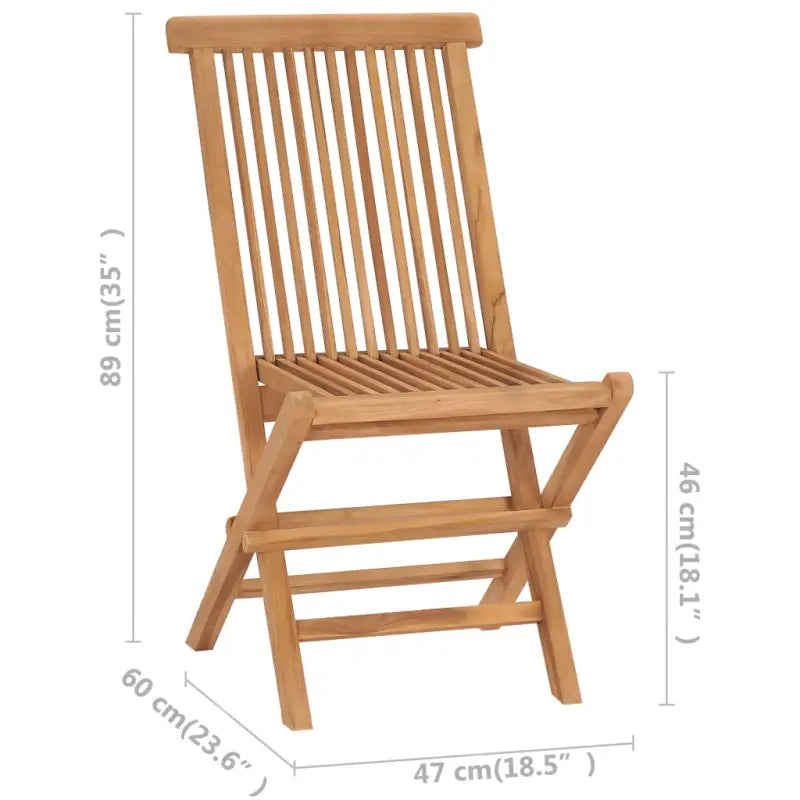 Fijn geschuurde Inklapbare Houten Tuinstoelen met Elegant Design - Tuinstoelen