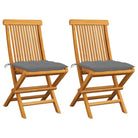 Fijn geschuurde Inklapbare Houten Tuinstoelen met Elegant Design - Grijs / 2 - Tuinstoelen