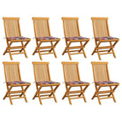 Fijn geschuurde inklapbare houten tuinstoelen met elegant ontwerp - Rood ruitpatroon / 8 - Tuinstoelen