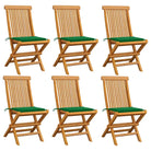 Fijn geschuurde inklapbare houten tuinstoelen met elegant ontwerp - Groen / 6 - Tuinstoelen