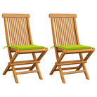 Fijn geschuurde inklapbare houten tuinstoelen met elegant ontwerp - Heldergroen / 2 - Tuinstoelen