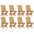 Fijn geschuurde inklapbare houten tuinstoelen met elegant ontwerp - Beige / 8 - Tuinstoelen