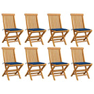 Fijn geschuurde inklapbare houten tuinstoelen met elegant ontwerp - koningsblauw / 8 - Tuinstoelen